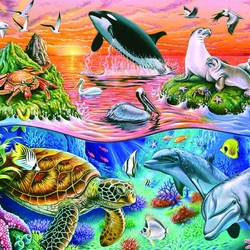 Jigsaw puzzle: Ocean life