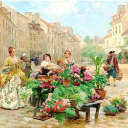 Jigsaw puzzle: Flowers for the beloved woman