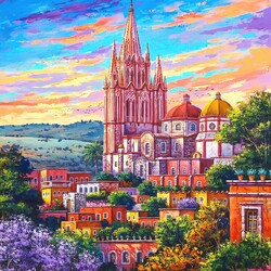 Jigsaw puzzle: Sunset in San Miguel