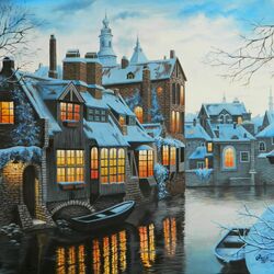 Jigsaw puzzle: Winter in Bruges