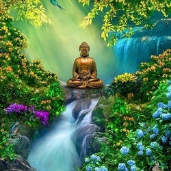 Jigsaw puzzle: Waterfall meditation