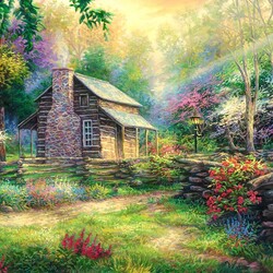 Jigsaw puzzle: Forest oasis