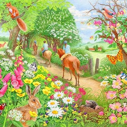 Jigsaw puzzle: Horse ride