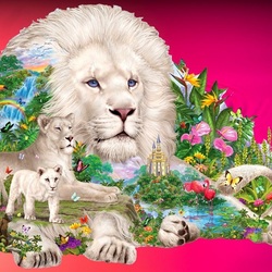 Jigsaw puzzle: White lions