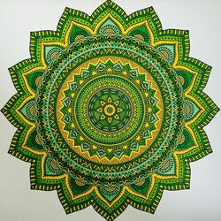 Jigsaw puzzle: Mandala Green India