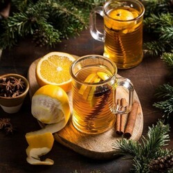 Jigsaw puzzle: Tea with lemon and cinnamon