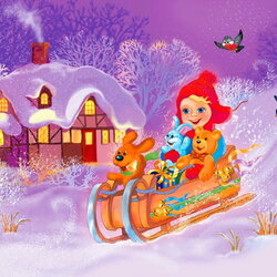 Jigsaw puzzle: Merry winter day