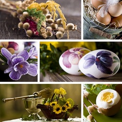 Jigsaw puzzle: Collage about Easter