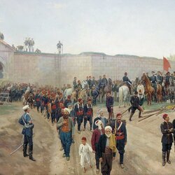 Jigsaw puzzle: Surrender of the fortress Nikopol on July 4, 1877