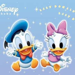 Jigsaw puzzle: Baby Donald and Daisy