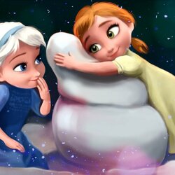 Jigsaw puzzle: Little Elsa and Anna
