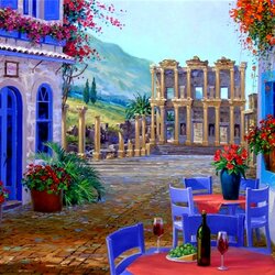 Jigsaw puzzle: Beautiful houses and ancient ruins