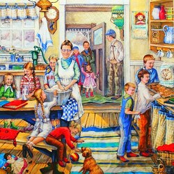 Jigsaw puzzle: Home from school