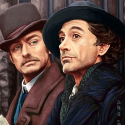 Jigsaw puzzle: Sherlock Holmes and Doctor Watson