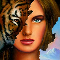 Jigsaw puzzle: Tiger girl