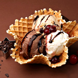 Jigsaw puzzle: Ice cream with berries