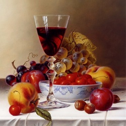 Jigsaw puzzle: Still life with red wine