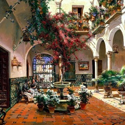 Jigsaw puzzle: Seville. Courtyard