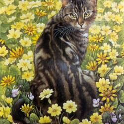 Jigsaw puzzle: Bengal in flowers
