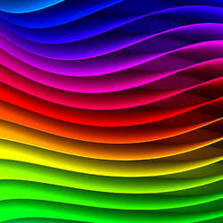 Jigsaw puzzle: Multicolored waves