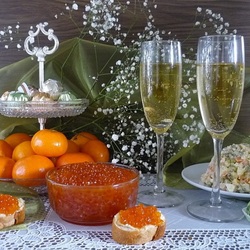Jigsaw puzzle: New Year's table