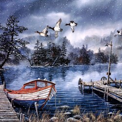 Jigsaw puzzle: Lake in the forest