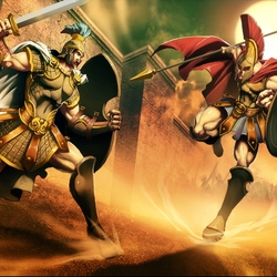Jigsaw puzzle: Hector vs. Achilles
