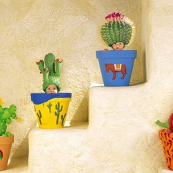 Jigsaw puzzle: Toddlers in flower pots