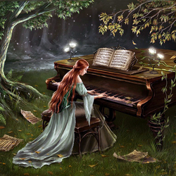 Jigsaw puzzle: Forest piano