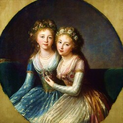 Jigsaw puzzle: Portrait of the daughters of Emperor Paul I