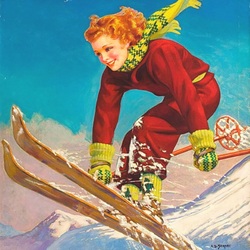Jigsaw puzzle: Cheerful skier