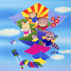 Jigsaw puzzle: Flying a kite