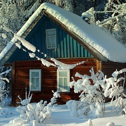 Jigsaw puzzle: Country house in winter
