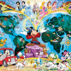 Jigsaw puzzle: Disney world map