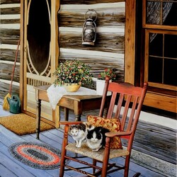 Jigsaw puzzle: On the porch
