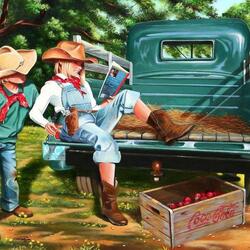 Jigsaw puzzle: Young cowboys
