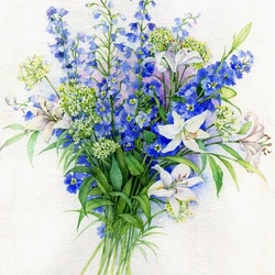 Jigsaw puzzle: Blue bouquet
