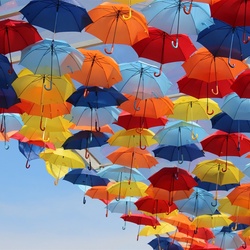 Jigsaw puzzle: Colorful umbrellas