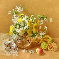 Jigsaw puzzle: Flowers and apples