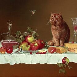 Jigsaw puzzle: Still life with a cat
