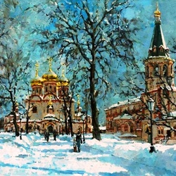Jigsaw puzzle: Winter in the Iversky Monastery