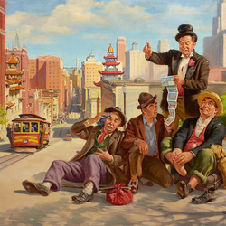 Jigsaw puzzle: Tramps in San Francisco