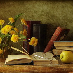 Jigsaw puzzle: Still life with dandelions