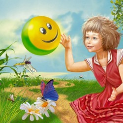 Jigsaw puzzle: Girl and ball