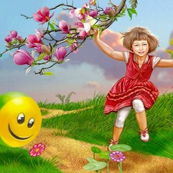 Jigsaw puzzle: Girl and ball