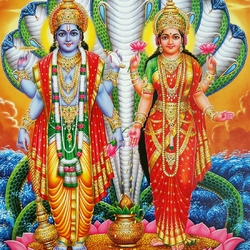 Jigsaw puzzle: Vishnu and Lakshmi