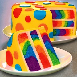 Jigsaw puzzle: Rainbow cake