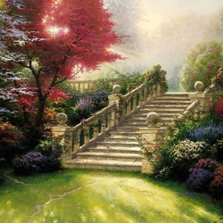 Jigsaw puzzle: Stairs in the garden