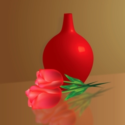 Jigsaw puzzle: Red vase
