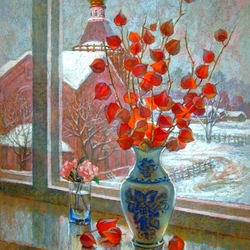 Jigsaw puzzle: Winter outside the window